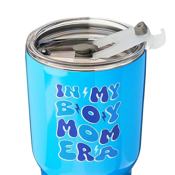Mother's Day In My Boy Mom Era Stainless Steel Tumbler with Straw Blue, 32 fl oz - Picture 4 of 5